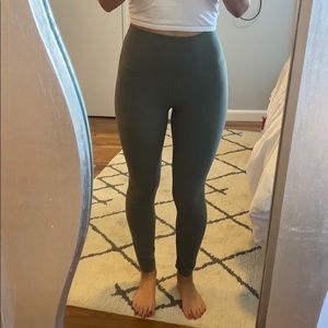 25” olive green lululemon align leggings
